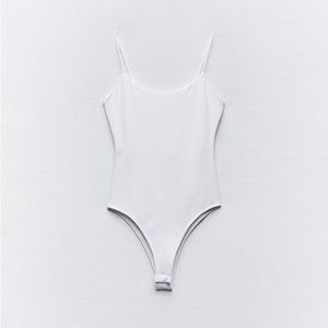 small white Zara seamless camisole bodysuit